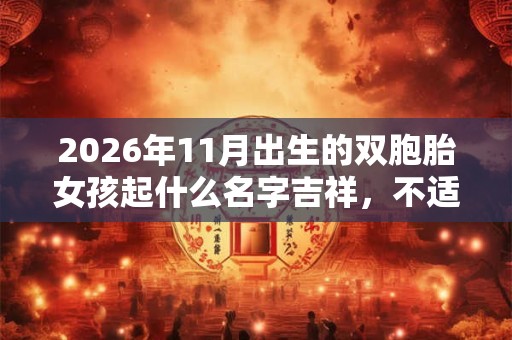 2026年11月出生的双胞胎女孩起什么名字吉祥,不适合用哪些字 2026年11月出生的双胞胎女孩起什么名字吉祥,不适合用哪些字