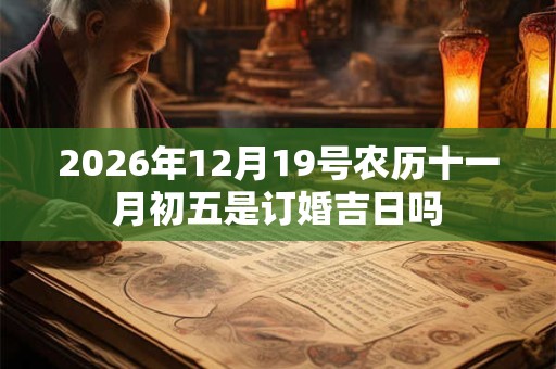 2026年12月19号农历十一月初五是订婚吉日吗