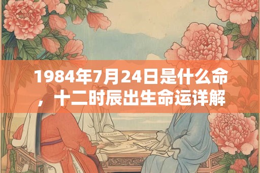 1984年7月24日是什么命，十二时辰出生命运详解