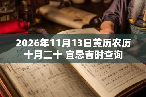 2026年11月13日黄历农历十月二十 宜忌吉时查询 2026年11月13日黄历农历十月二十 宜忌吉时查询