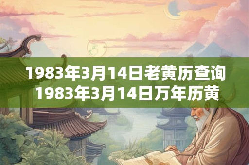 1983年3月14日老黄历查询 1983年3月14日万年历黄道吉日