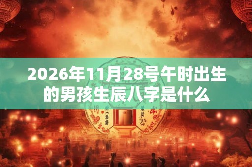 2026年11月28号午时出生的男孩生辰八字是什么 2026年11月28号午时出生的男孩生辰八字是什么
