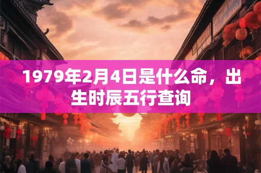 1979年2月4日是什么命，出生时辰五行查询