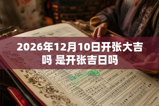 2026年12月10日开张大吉吗 是开张吉日吗 2026年12月10日开张大吉吗 是开张吉日吗