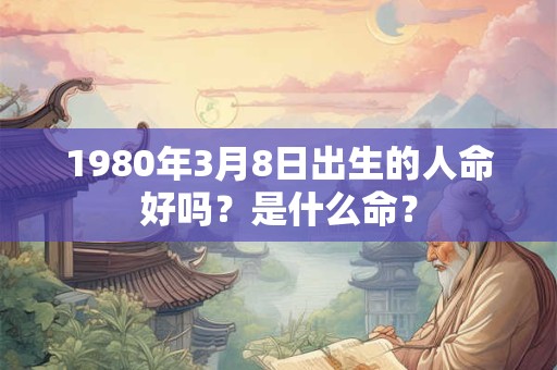 1980年3月8日出生的人命好吗?是什么命? 1980年3月8日出生的人命好吗?是什么命?