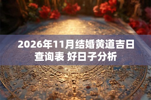 2026年11月结婚黄道吉日查询表 好日子分析