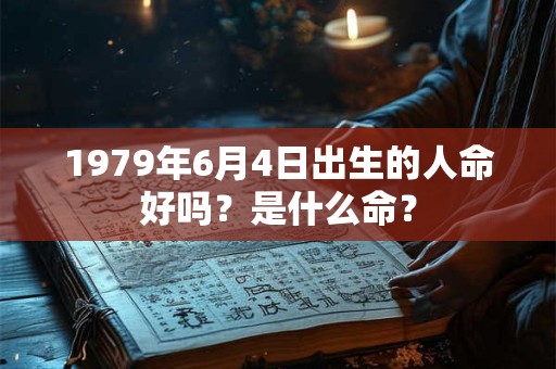 1979年6月4日出生的人命好吗?是什么命? 1979年6月4日出生的人命好吗?是什么命?