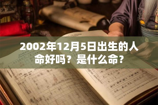 2002年12月5日出生的人命好吗?是什么命? 2002年12月5日出生的人命好吗?是什么命?