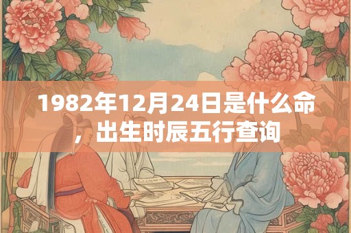 1982年12月24日是什么命，出生时辰五行查询
