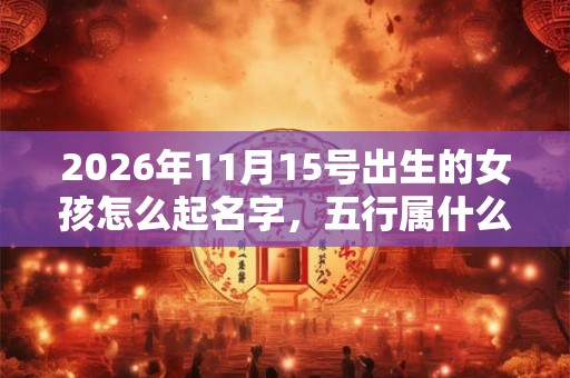 2026年11月15号出生的女孩怎么起名字,五行属什么 2026年11月15号出生的女孩怎么起名字,五行属什么