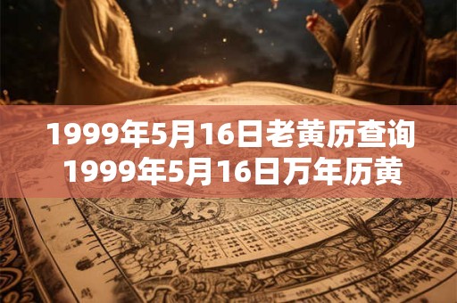 1999年5月16日老黄历查询 1999年5月16日万年历黄道吉日