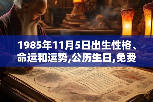 1985年11月5日出生性格、命运和运势,公历生日,免费算命 1985年11月5日出生性格、命运和运势,公历生日,免费算命