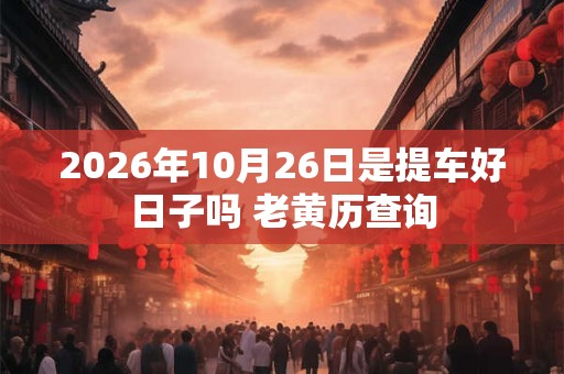2026年10月26日是提车好日子吗 老黄历查询