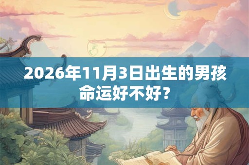 2026年11月3日出生的男孩命运好不好? 2026年11月3日出生的男孩命运好不好?