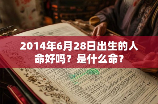 2014年6月28日出生的人命好吗？是什么命？