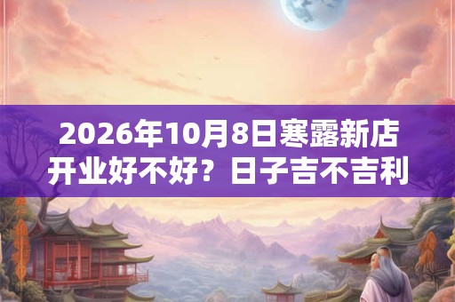 2026年10月8日寒露新店开业好不好?日子吉不吉利? 2026年10月8日寒露新店开业好不好?日子吉不吉利?
