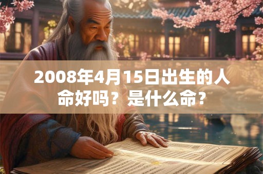 2008年4月15日出生的人命好吗？是什么命？