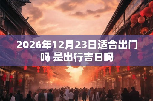 2026年12月23日适合出门吗 是出行吉日吗