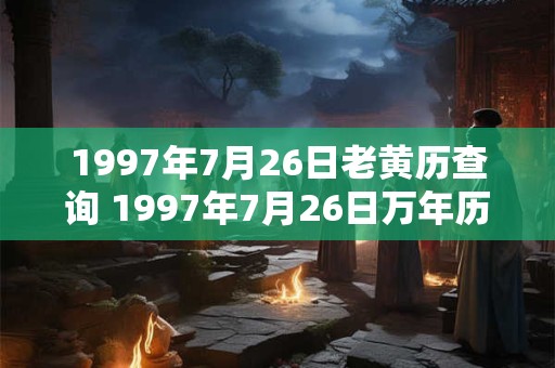 1997年7月26日老黄历查询 1997年7月26日万年历黄道吉日 1997年7月26日老黄历查询 1997年7月26日万年历黄道吉日