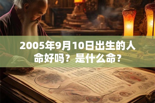 2005年9月10日出生的人命好吗？是什么命？