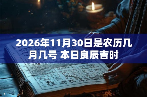2026年11月30日是农历几月几号 本日良辰吉时