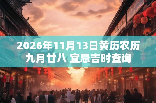 2026年11月13日黄历农历九月廿八 宜忌吉时查询