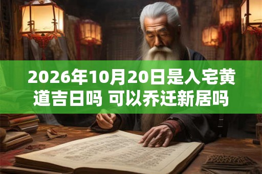 2026年10月20日是入宅黄道吉日吗 可以乔迁新居吗
