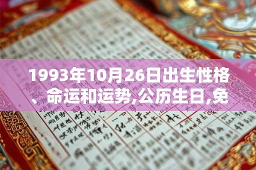 1993年10月26日出生性格、命运和运势,公历生日,免费算命 1993年10月26日出生性格、命运和运势,公历生日,免费算命