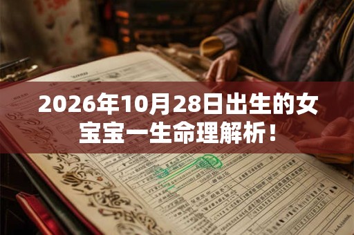 2026年10月28日出生的女宝宝一生命理解析！