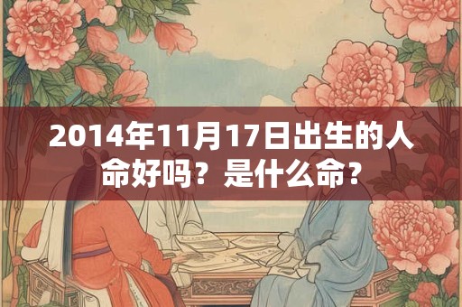 2014年11月17日出生的人命好吗？是什么命？
