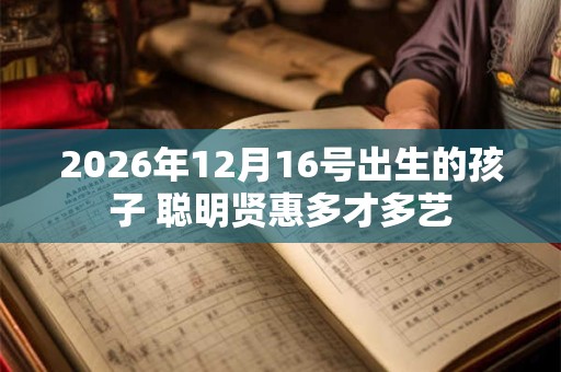 2026年12月16号出生的孩子 聪明贤惠多才多艺