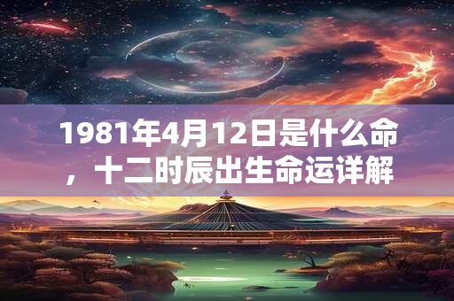1981年4月12日是什么命，十二时辰出生命运详解