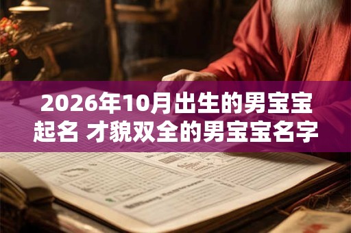 2026年10月出生的男宝宝起名 才貌双全的男宝宝名字推荐