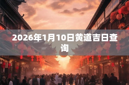 2026年1月10日黄道吉日查询