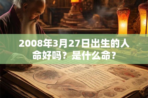 2008年3月27日出生的人命好吗？是什么命？
