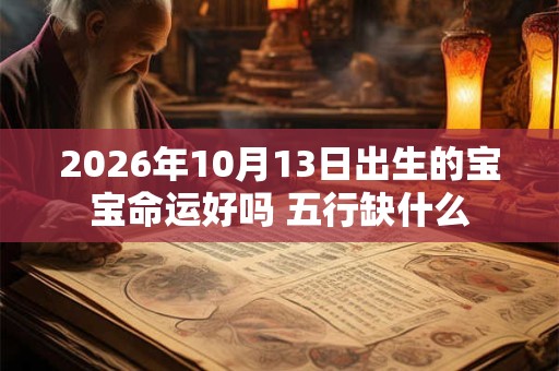 2026年10月13日出生的宝宝命运好吗 五行缺什么 2026年10月13日出生的宝宝命运好吗 五行缺什么