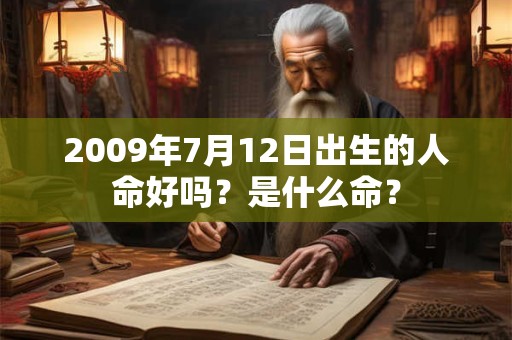 2009年7月12日出生的人命好吗？是什么命？