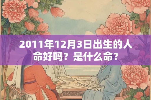 2011年12月3日出生的人命好吗？是什么命？