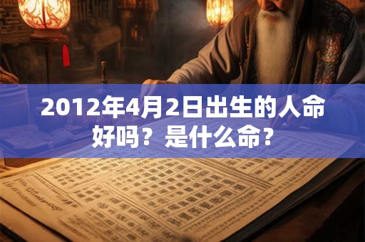 2012年4月2日出生的人命好吗？是什么命？