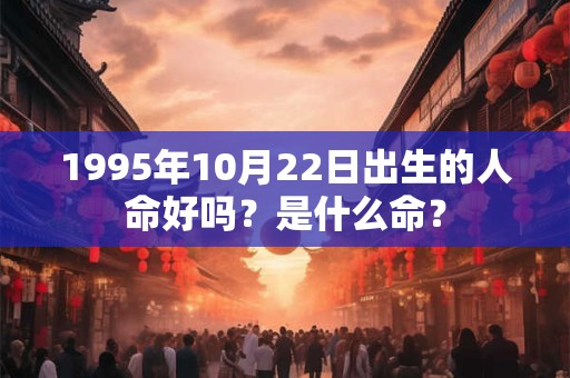 1995年10月22日出生的人命好吗?是什么命? 1995年10月22日出生的人命好吗?是什么命?