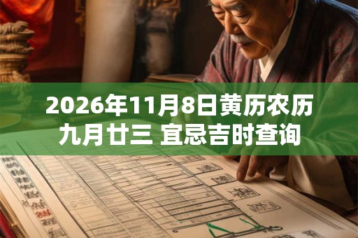 2026年11月8日黄历农历九月廿三 宜忌吉时查询