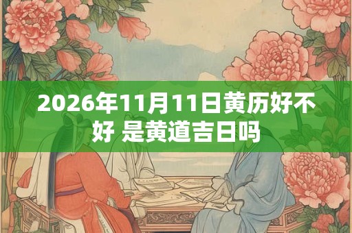 2026年11月11日黄历好不好 是黄道吉日吗