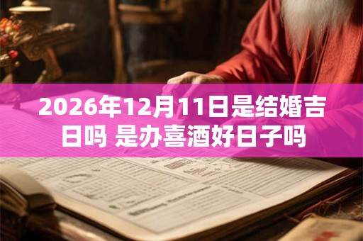 2026年12月11日是结婚吉日吗 是办喜酒好日子吗 2026年12月11日是结婚吉日吗 是办喜酒好日子吗