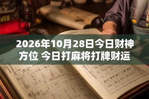 2026年10月28日今日财神方位 今日打麻将打牌财运方位! 2026年10月28日今日财神方位 今日打麻将打牌财运方位!