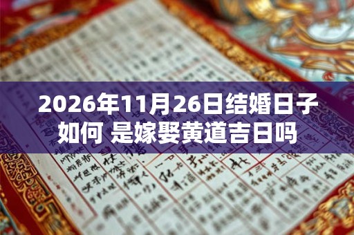 2026年11月26日结婚日子如何 是嫁娶黄道吉日吗