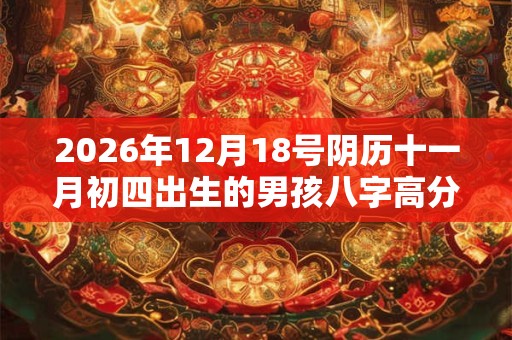 2026年12月18号阴历十一月初四出生的男孩八字高分起名字 2026年12月18号阴历十一月初四出生的男孩八字高分起名字