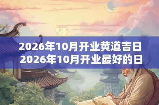 2026年10月开业黄道吉日 2026年10月开业最好的日子