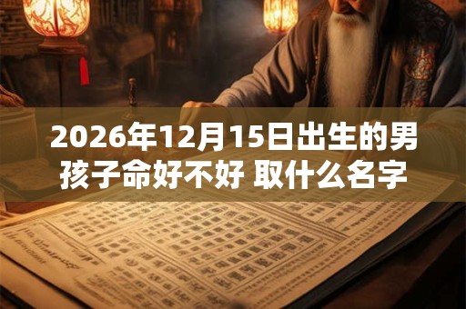 2026年12月15日出生的男孩子命好不好 取什么名字好 2026年12月15日出生的男孩子命好不好 取什么名字好