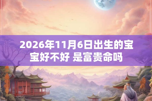 2026年11月6日出生的宝宝好不好 是富贵命吗