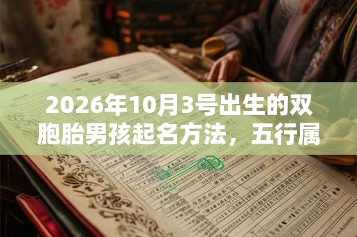 2026年10月3号出生的双胞胎男孩起名方法,五行属什么 2026年10月3号出生的双胞胎男孩起名方法,五行属什么